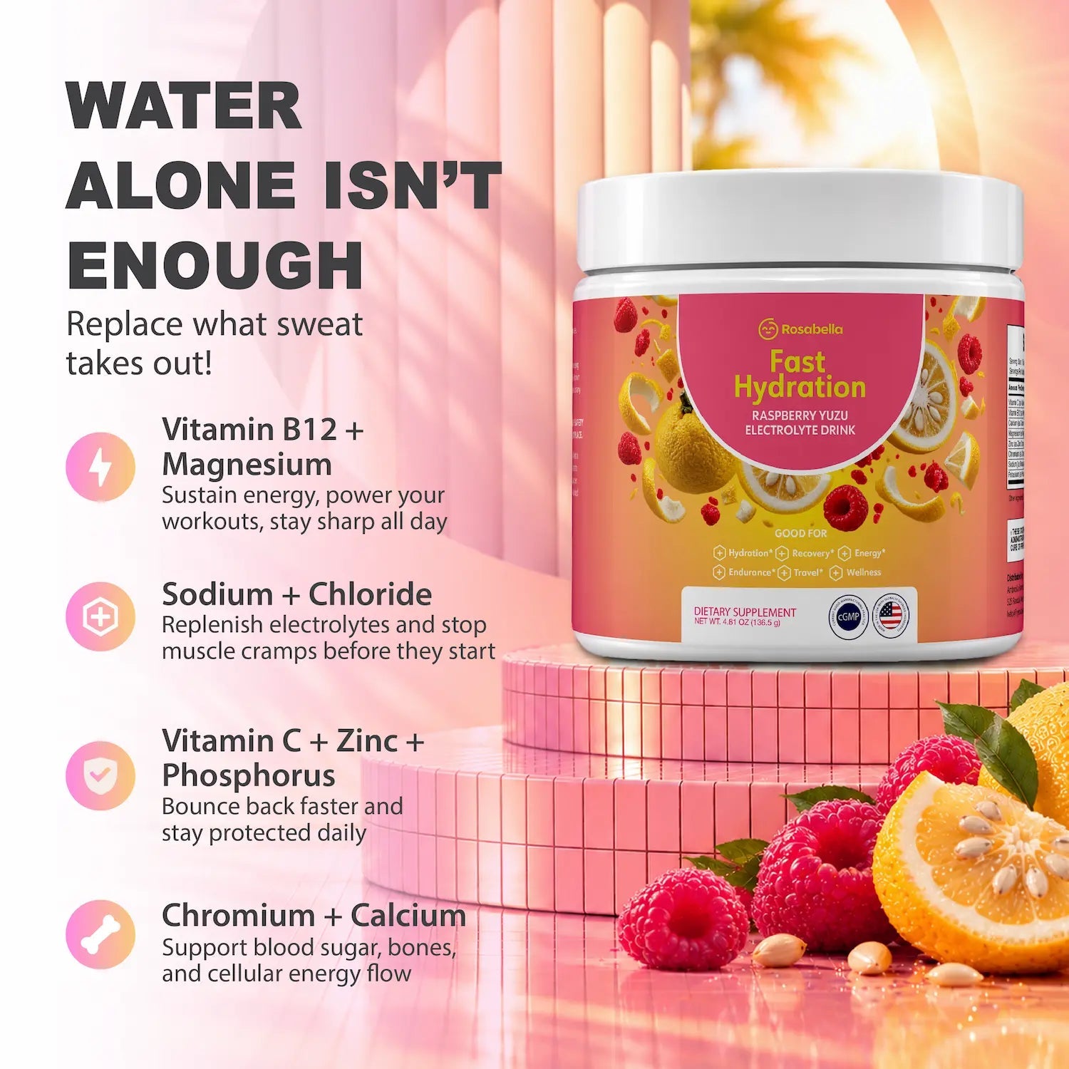 Rosabella Electrolyte Drink Powder
