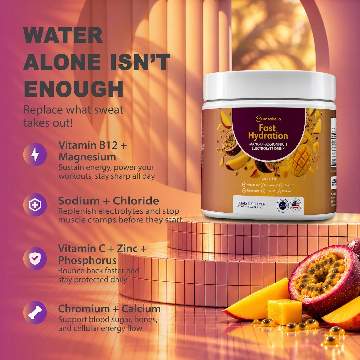 Rosabella Electrolyte Drink Powder