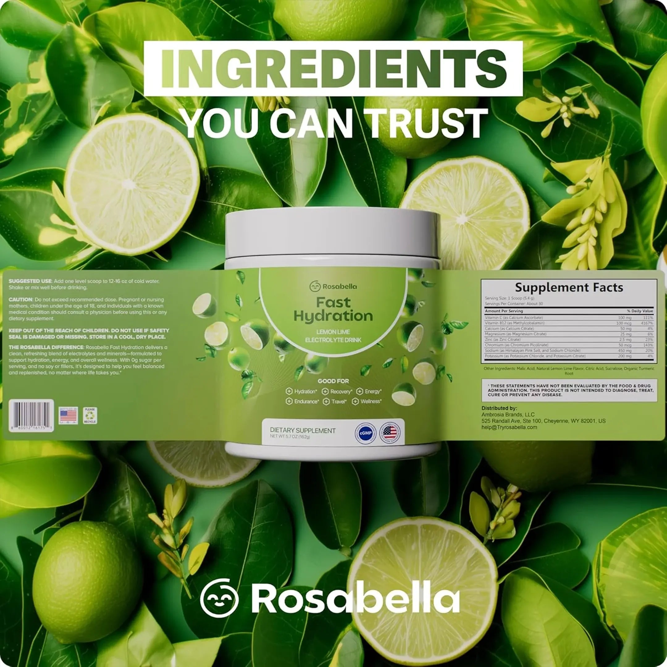 Rosabella Electrolyte Drink Powder